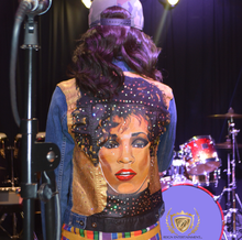 Custom Hand Painted Whitney Tribute Jacket by Rob x Steph | Women Sizes | No Crystals