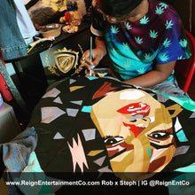 Custom Hand Painted Denim Jacket Aaliyah Artwork by Rob x Steph