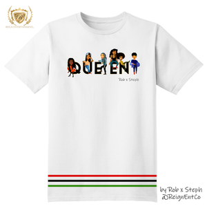 Kids Classic Queens Squad Unity Stripes Tee by Rob x Steph