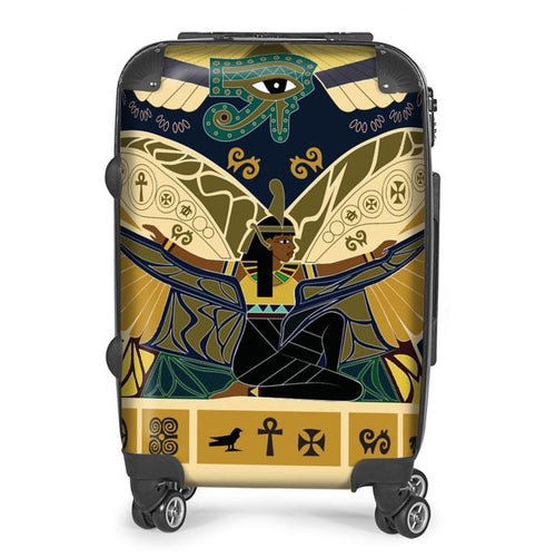 Classic Gold Maat Leather Carry- Luggage
