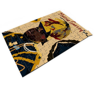 Custom Art on Jigsaw Puzzle- "Marcus Garvey" 14" x 9.5"